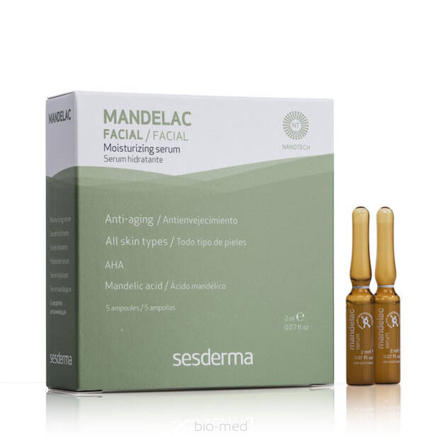 SesDERMA MANDELAC Serum nawilżające, ampułki liposomalne 5x2ml