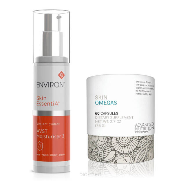 Environ ZESTAW Skin EssentiA AVST 3 + Suplement Skin Omegas +