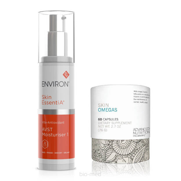 Environ ZESTAW Skin EssentiA AVST 1 + Suplement Skin Omegas +