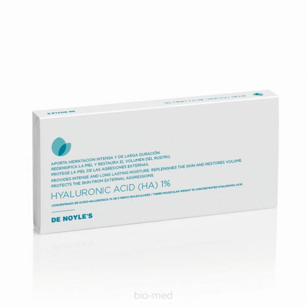 HYALURONIC ACID (HA) 1% De Noyles Ampułki z kwasem hialuronowym