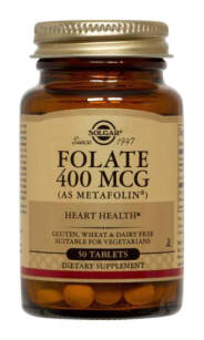Solgar FOLIAN 400ug (Metafolin) - suplement diety