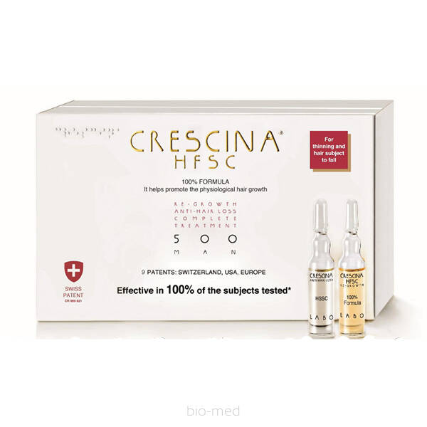 CRESCINA Hfsc 100% Complete Treatment 500 for Man 10+10 amp.