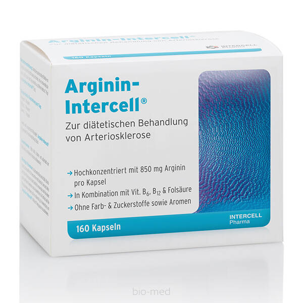 Arginin-Intercell 160 kaps L-arginina Kompleks witamin z grupy B