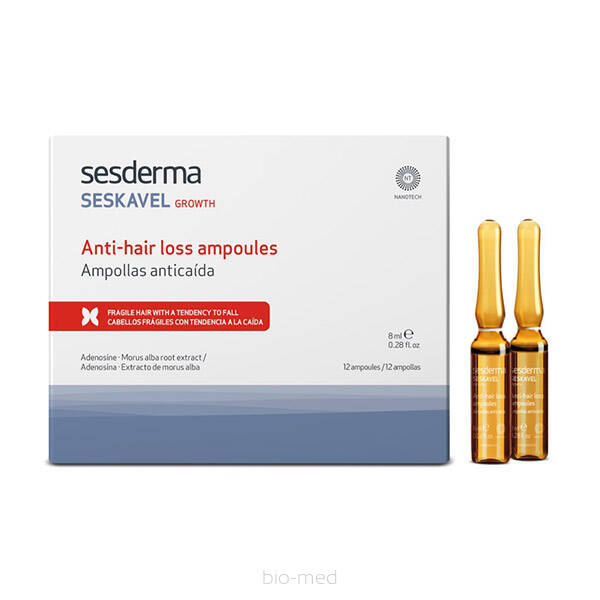 SeSDERMA SESKAVEL Ampułki przeciw wypadaniu włosów 12x8ml