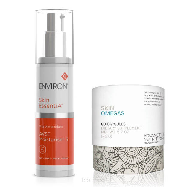 Environ ZESTAW Skin EssentiA AVST 5 + Suplement Skin Omegas +