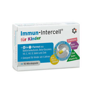 Immun-Intercell dla Dzieci 90kaps NA ODPORNOŚĆ, Kultury Bakterii Witamina C, D Cynk, Selen