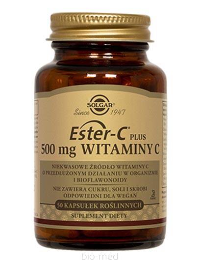 Solgar Ester-C Plus 500 mg 50 kps witamina C, Suplement diety